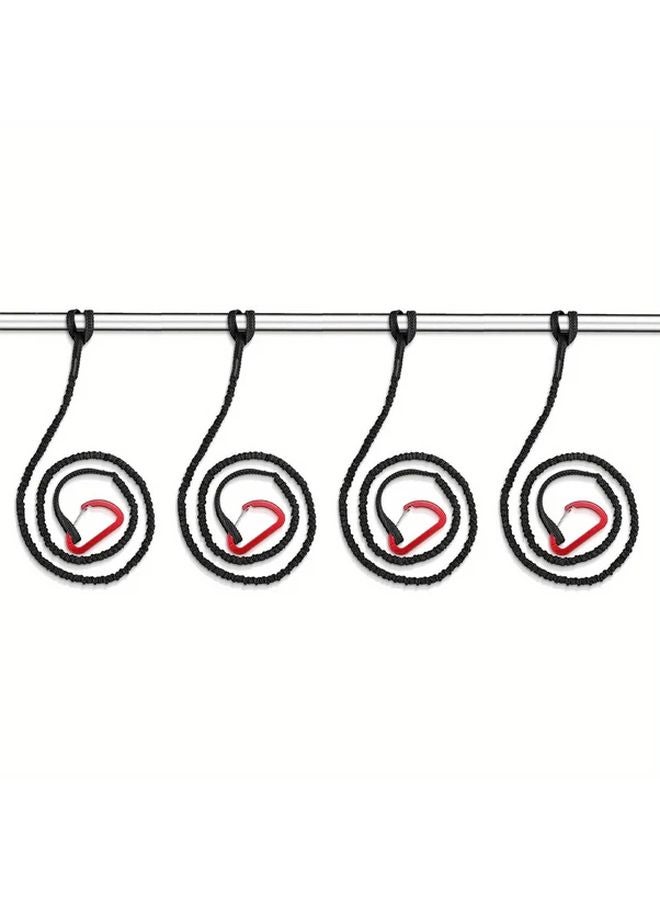 ABAHUB مجموعة رباط مجداف الكاياك أسود 4 قطع معدات السلامة المائية - Image 1