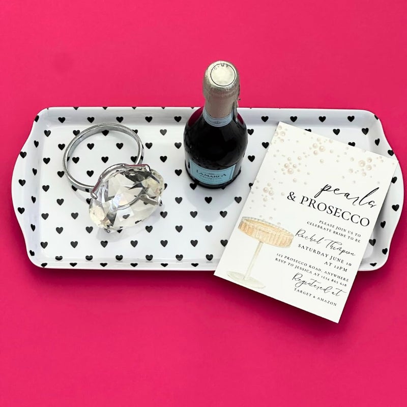 Sprinkles & Confetti Stylish Black Heart Melamine Serving Tray Reusable Charcuterie & Dessert Platter for Valentine's, Weddings, Parties Perfect for Cupcakes, Appetizers & Entertaining - Image 5
