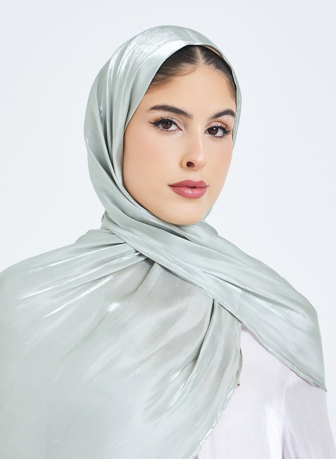 Green Shimmer Look Hijab