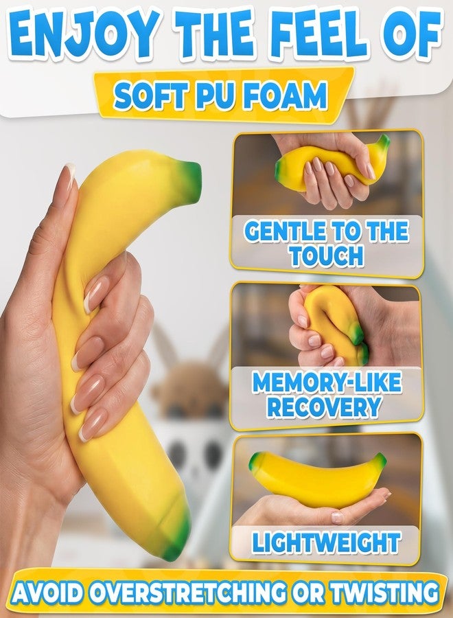 Tesorrio Banana Squishy 6.9 x 1.6 in - Eerily Real Look, Insanely Soft Squeeze - Soft Silicone Banana Fidget for Adults, Instant Stress Relief Companion, Novelty Office Desk Decor, Funny Gag Gift for Coworkers - Image 3