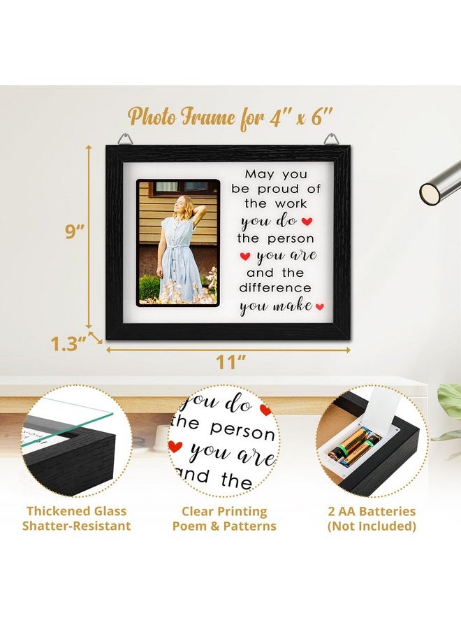 Fabuday - Thank You Gift For Office Coworker Led Shadow Box 4X6 Picture Frame - Inspirational Gift, Retirement Appreciation Gifts For Women Teacher Volunteer Staff Nurse Colleagues Employee - Image 1