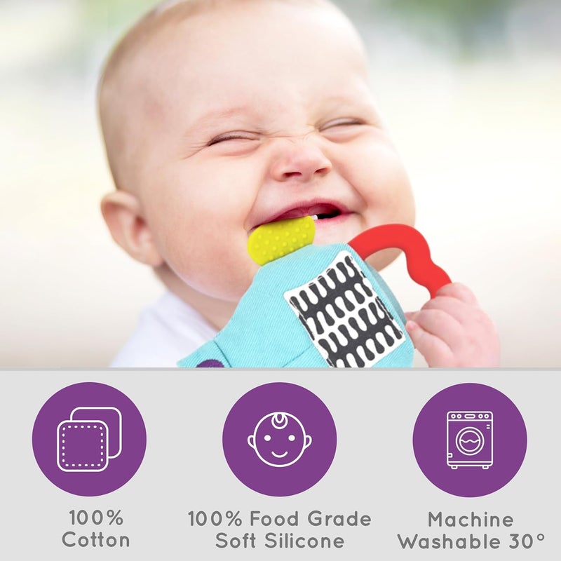 Gummee Glove Baby Teething Mitten 6 Months  Premium Quality Detachable Teether Ring and Travel Bag  Turquoise  Undroppable  Soothe Babies Painful Gums Naturally - Image 3