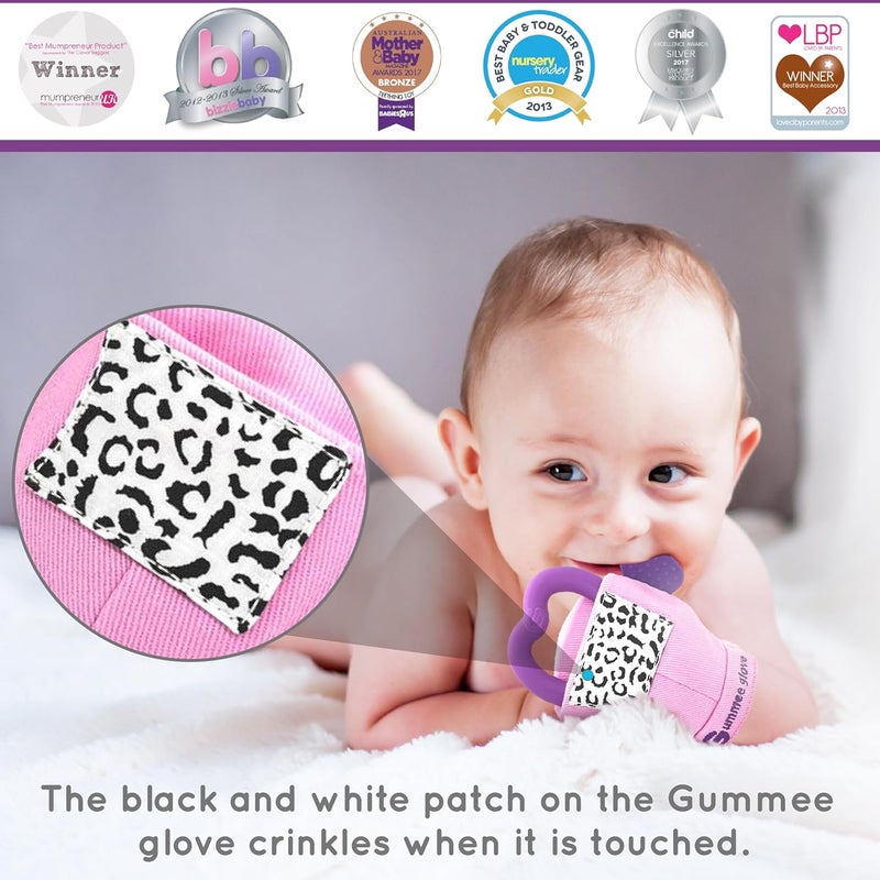 Gummee Glove Baby Teething Mitten 6 Months  Premium Quality Detachable Teether Ring and Travel Bag  Turquoise  Undroppable  Soothe Babies Painful Gums Naturally - Image 4