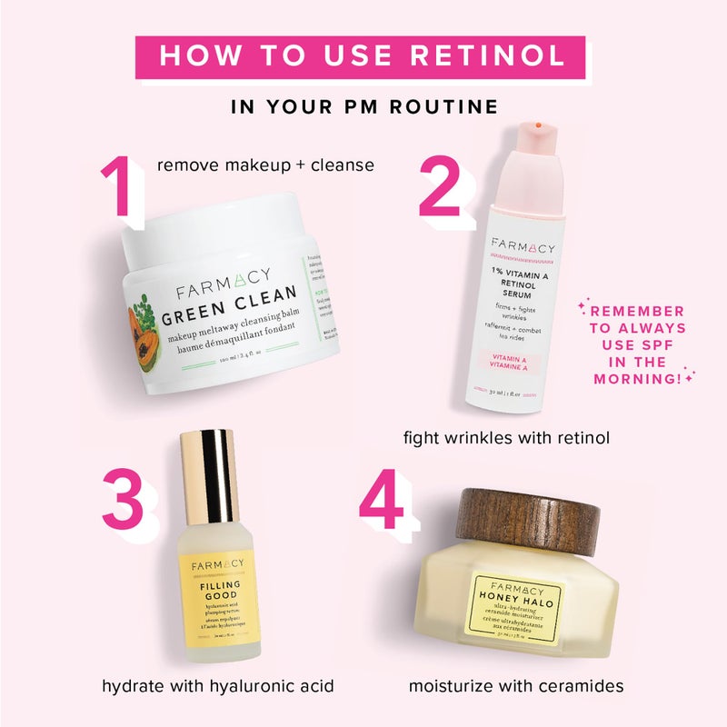 Farmacy Retinol Serum for Face - 1% Vitamin A Anti Aging - Resurfacing Wrinkle Formulated with Encapsulated Retinol + Ceramide NP to Prevent Moisture Loss + Replenish Skin Barrier (30ml) - Image 4