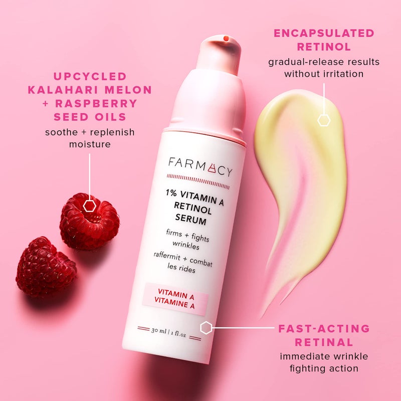 Farmacy Retinol Serum for Face - 1% Vitamin A Anti Aging - Resurfacing Wrinkle Formulated with Encapsulated Retinol + Ceramide NP to Prevent Moisture Loss + Replenish Skin Barrier (30ml) - Image 2