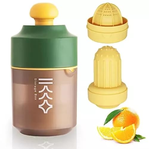AMPLIN Manual citrus juicer Orange juicer Lemon squeezer Hand squeezer Orange squeezer Manual juicer for fruits Citrus Juicer for Fruits Vegetables Portable Compact Design - Image 1
