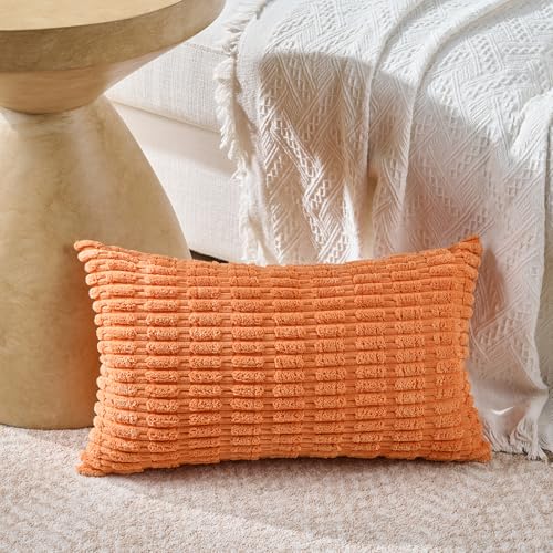 Fancy Homi 4 Packs Decorative Throw Pillow Covers for Living Room Couch Bed Modern Farmhouse Boho Home Dcor Accent Cushion Case 20 x 12 Burnt Orange Series - Image 3