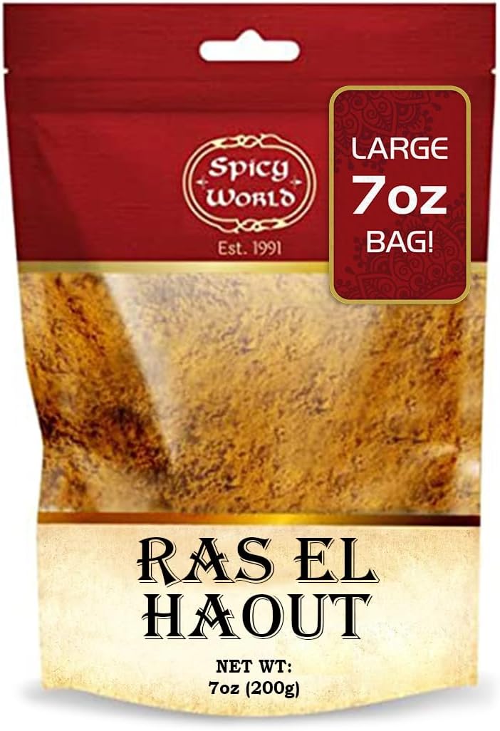 Spicy World Ras El Hanout Moroccan Seasoning - Premium 7 oz Spice Blend for Authentic Marinades & Rubs - Image 1