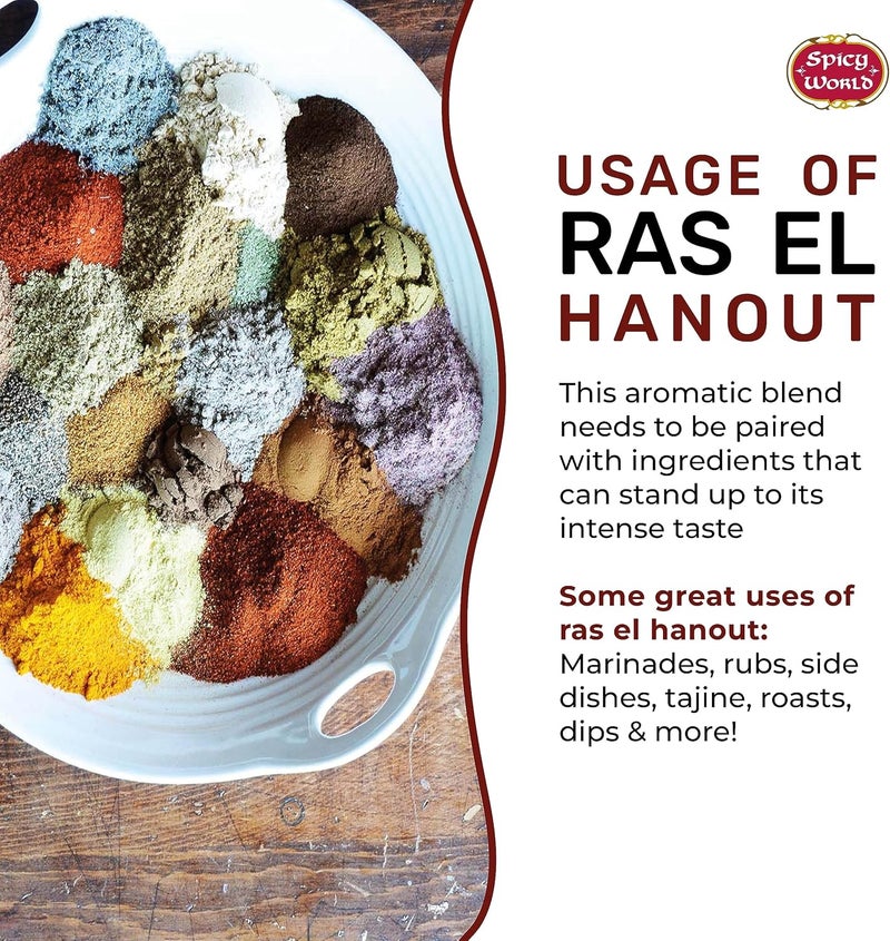 Spicy World Ras El Hanout Moroccan Seasoning - Premium 7 oz Spice Blend for Authentic Marinades & Rubs - Image 4