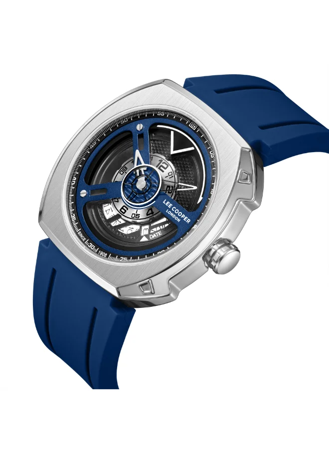 Lee Cooper Men's Silicone Analog Watch LC08245.399 - 45x44 mm