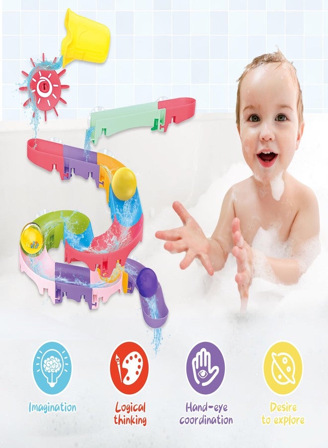 taseyok Toddler Bath Toys, Baby Bathtub Toys with Elephant Shower Sprays and Slide Track, Fishing Floating Animals Toys, Creative Shower Toys Christmas Birthday Gifts for Boys and Girls - Image 2