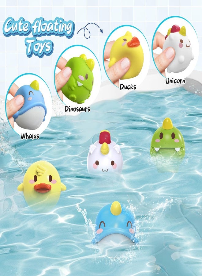 taseyok Toddler Bath Toys, Baby Bathtub Toys with Elephant Shower Sprays and Slide Track, Fishing Floating Animals Toys, Creative Shower Toys Christmas Birthday Gifts for Boys and Girls - Image 5
