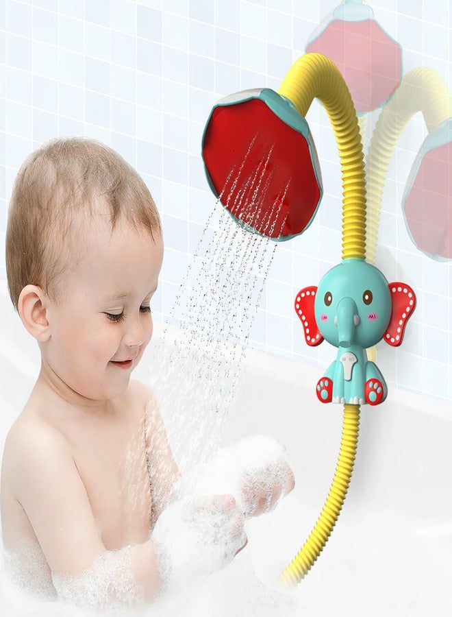 taseyok Toddler Bath Toys, Baby Bathtub Toys with Elephant Shower Sprays and Slide Track, Fishing Floating Animals Toys, Creative Shower Toys Christmas Birthday Gifts for Boys and Girls - Image 4