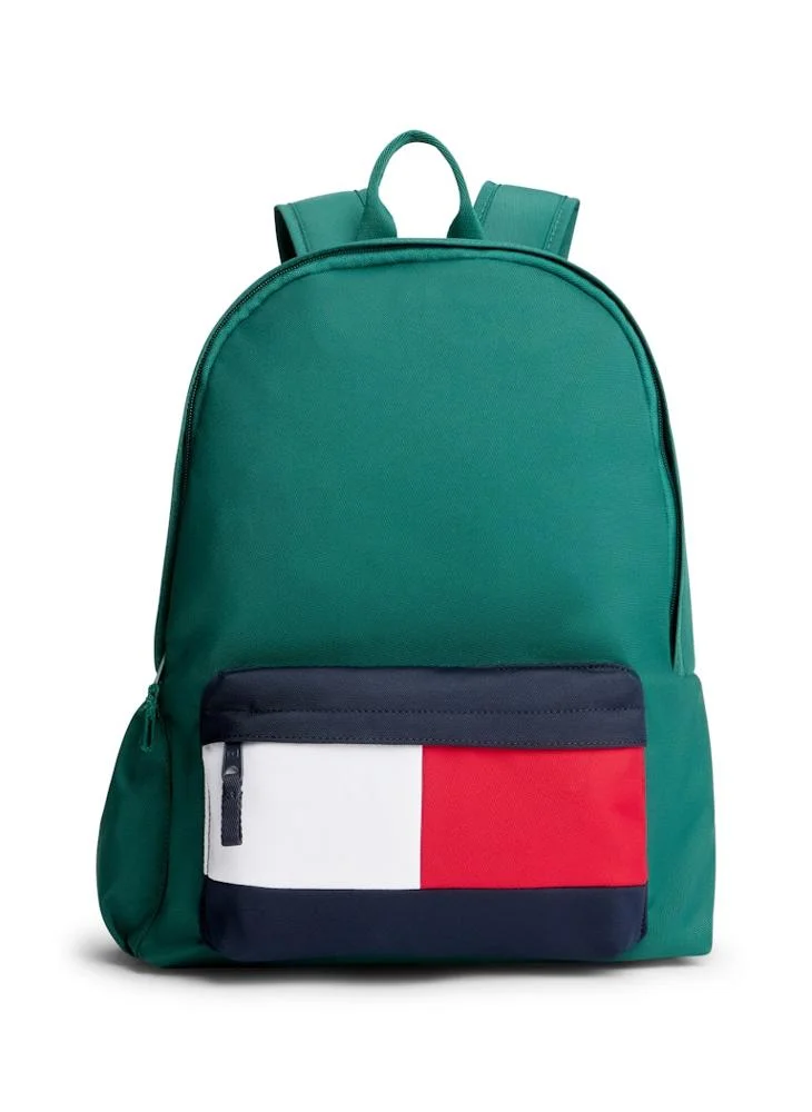 تومي هيلفيغر Kids' Essential Signature Colour-Blocked Pocket Backpack