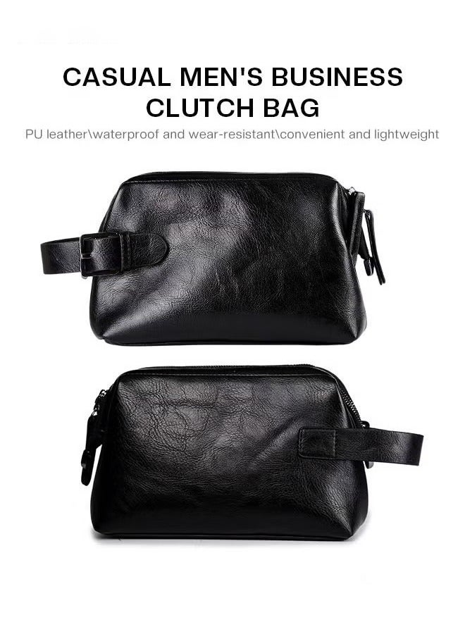 Canway Men's Casual Clutch Bag of Business Made of PU Leather Mobile Phone Bag - Image 2