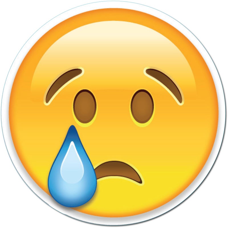 Magnet Me Up Crying Emoticon Magnet Decal 5 Inch Round Cute SelfExpression Decorative Magnet for Car Truck SUV Or Any Other Magnetic Surface