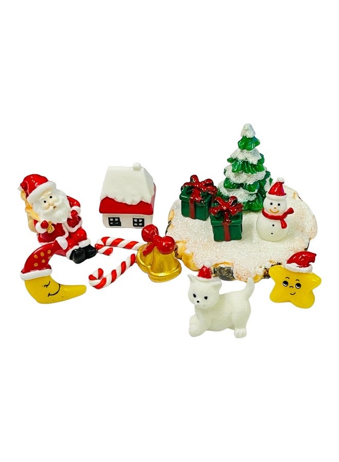 Krisah Christmas Resin Miniatures, 13 Pieces Set, Intricate and Tiny Miniature Decoration Pieces for Christmas Theme Fairy Gardens, Dollhouse Decoration, Showpieces - Image 5