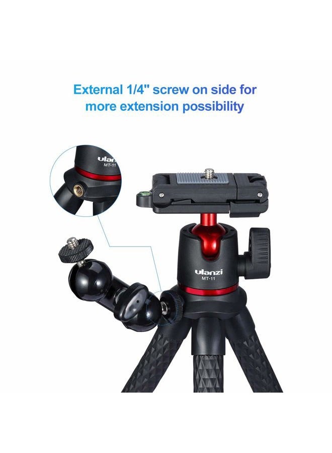 Ulanzi Camera Tripod, Mini Flexible Stand with Hidden Phone Holder w Cold Shoe Mount, 1/4'' Screw for Magic Arm, Universal for iPhone 16 15 14 Pro Max XS Max X 8 Samsung Canon Nikon Sony Cameras - Image 3