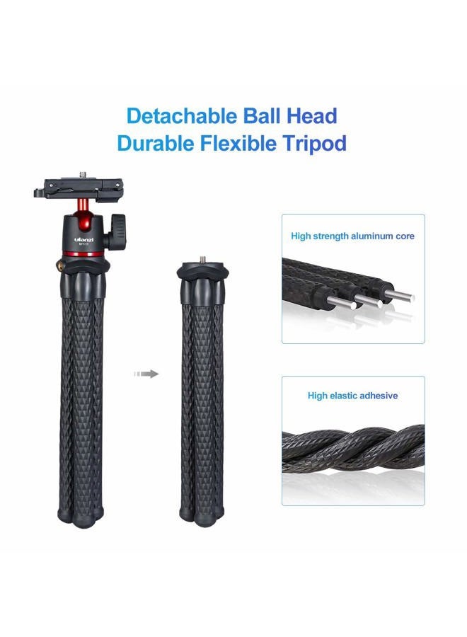 Ulanzi Camera Tripod, Mini Flexible Stand with Hidden Phone Holder w Cold Shoe Mount, 1/4'' Screw for Magic Arm, Universal for iPhone 16 15 14 Pro Max XS Max X 8 Samsung Canon Nikon Sony Cameras - Image 4