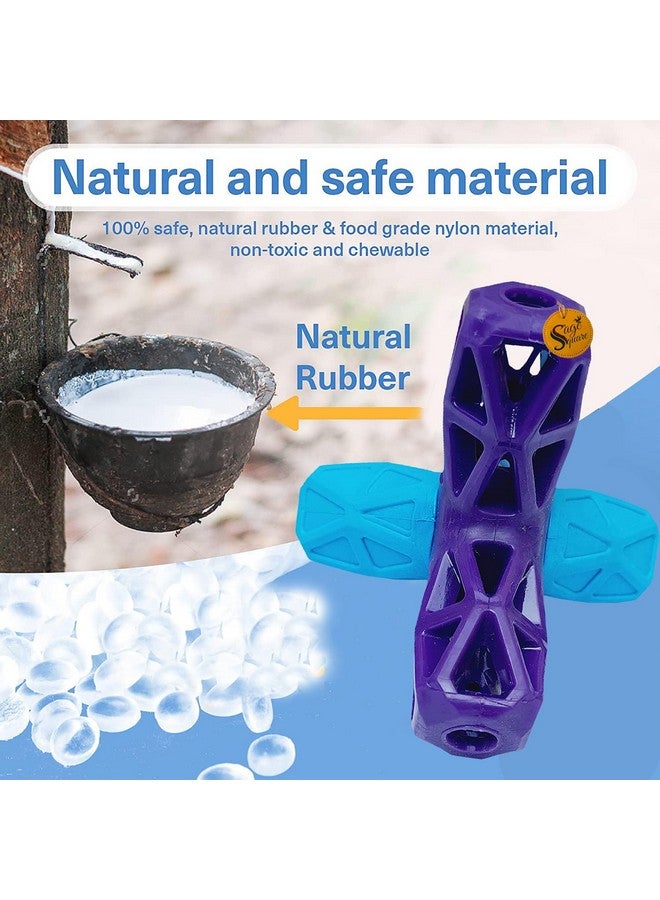 Sage Square Interactive Dog Toy For Large Dog & Small Dog, Non-Toxic, Natural Rubber, Tooth Cleaning, Iq Training, Chewing, Playing, Treat Dispensing - Image 2