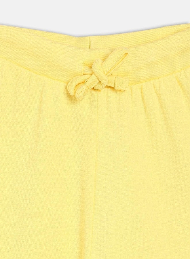 miniklub Baby Girls Elasticated Full Length Knitted Cotton Jogger, Pack of 1, Yellow (12-18M) - Image 3