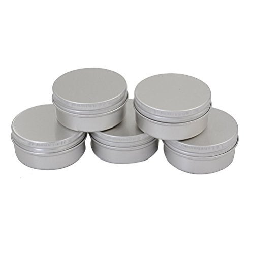 CTKcom 1-Ounce Metal Tins Screw Top Flat Aluminum Silver Slide Round Tin Containers For Lip Balm,Crafts,Cosmetic,Candles,Travel Storage Kit (Pack of 10) - Image 5