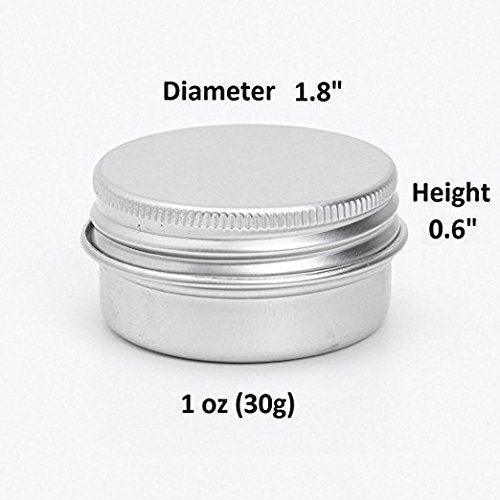 CTKcom 1-Ounce Metal Tins Screw Top Flat Aluminum Silver Slide Round Tin Containers For Lip Balm,Crafts,Cosmetic,Candles,Travel Storage Kit (Pack of 10) - Image 2