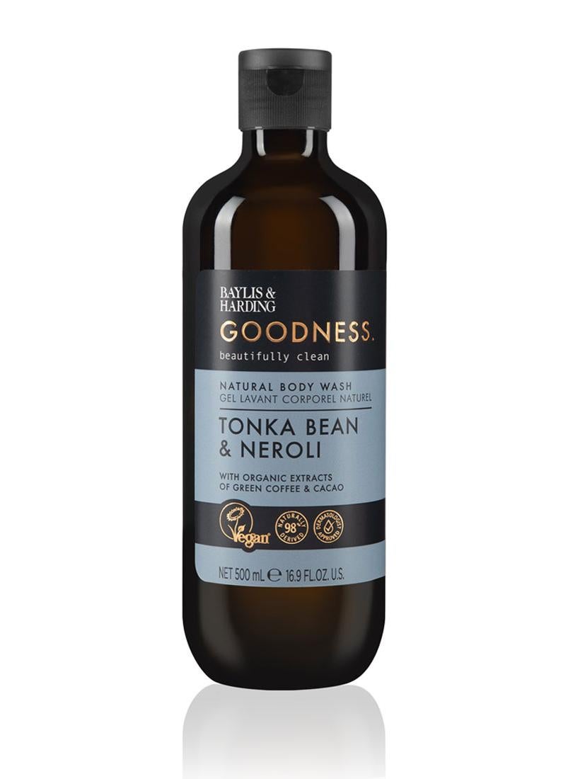 Baylis & Harding Goodness Tonka Bean and Neroli Body Wash, 500ml | Moisturising and Gentle Daily Shower Gel | Vegan and Cruelty-Free | Enriched With Natural Extracts