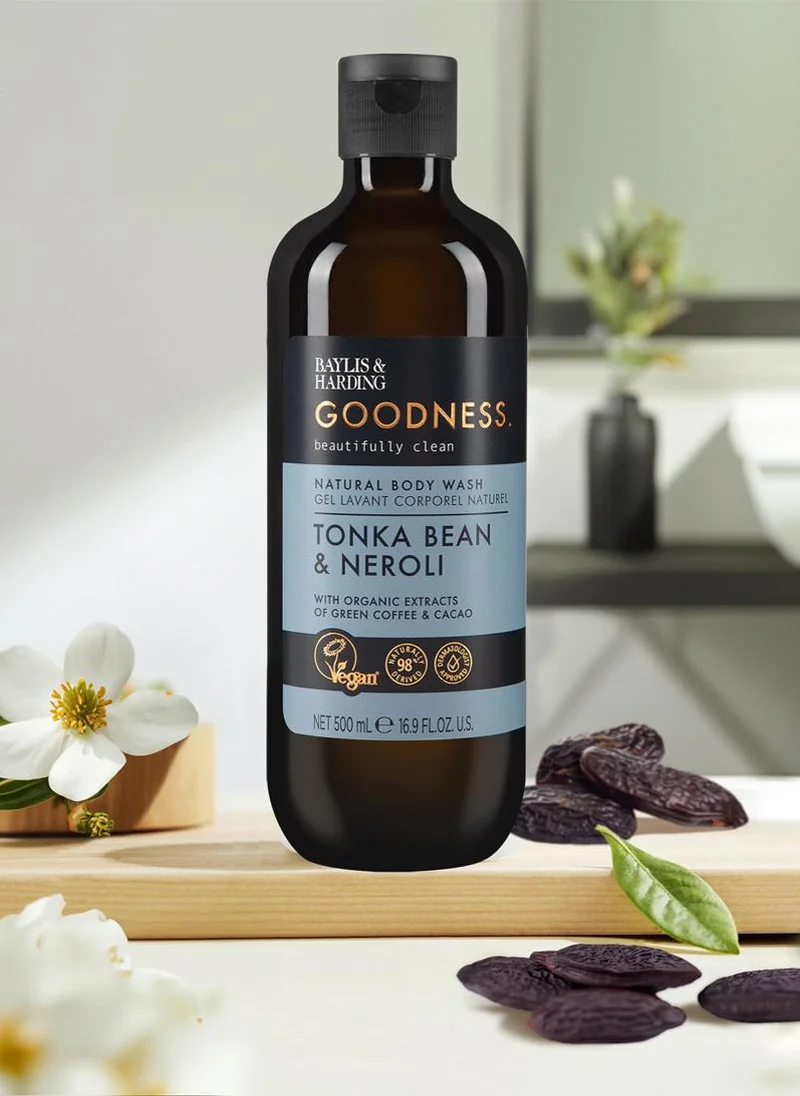 Baylis & Harding  Goodness Tonka Bean and Neroli Body Wash, 500ml | Moisturising and Gentle Daily Shower Gel | Vegan and Cruelty-Free | Enriched With Natural Extracts  | Best Price UAE