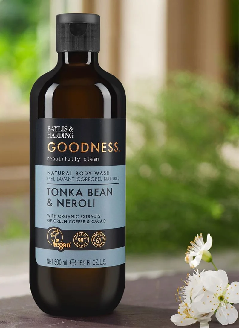 Baylis & Harding  Goodness Tonka Bean and Neroli Body Wash, 500ml | Moisturising and Gentle Daily Shower Gel | Vegan and Cruelty-Free | Enriched With Natural Extracts  | Best Price UAE