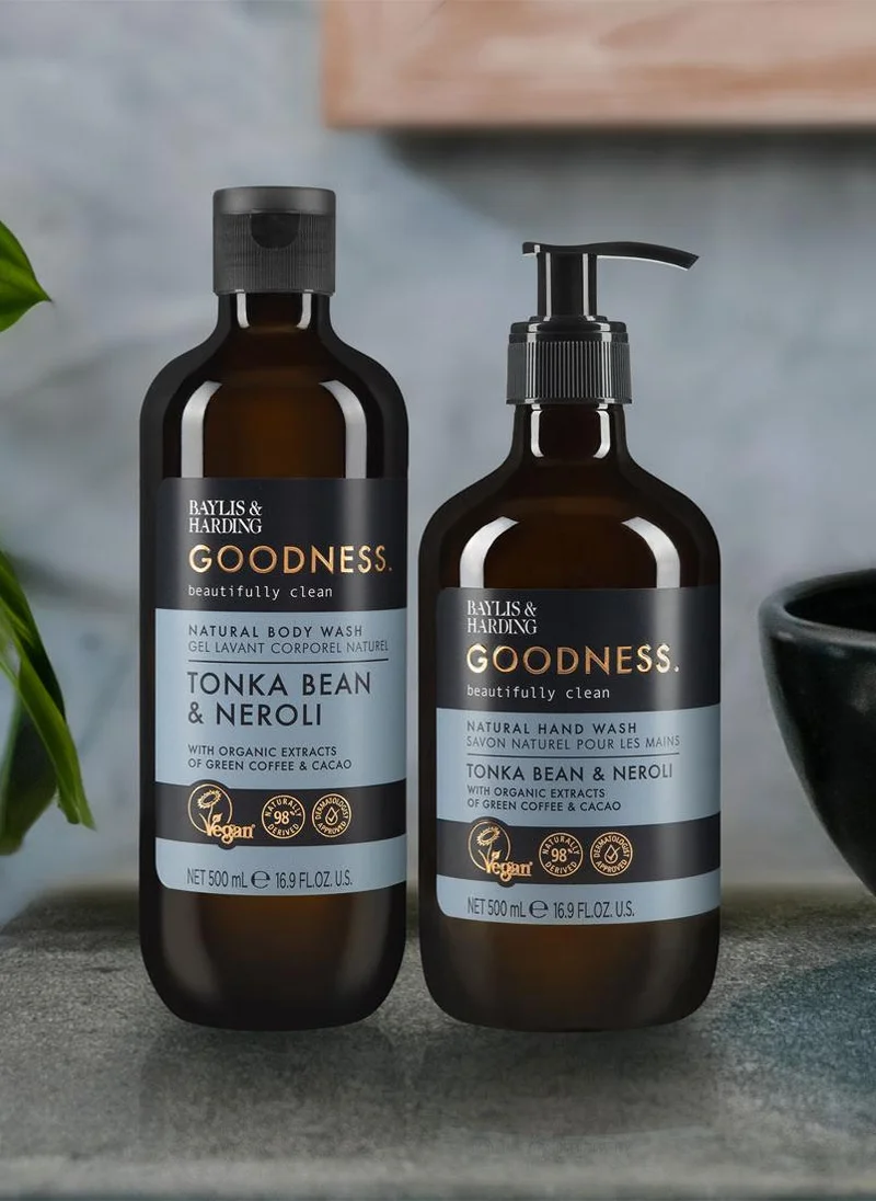 Baylis & Harding  Goodness Tonka Bean and Neroli Body Wash, 500ml | Moisturising and Gentle Daily Shower Gel | Vegan and Cruelty-Free | Enriched With Natural Extracts  | Best Price UAE