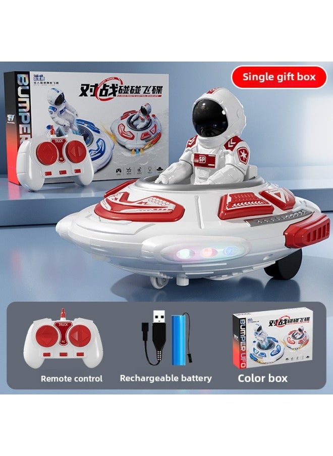 Generic Bumper Car Remote Control Car Toy Boy Car Double Battle Parent-child Kids Racing Drift Off-road Electric-Color:Remote Control Spaceship Bumper Car [red]  - Image 1