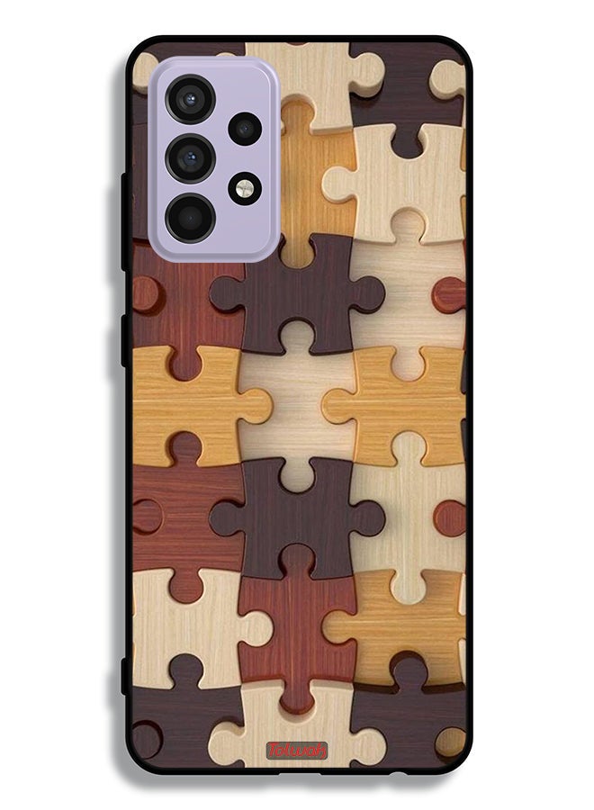 Tolwak غطاء حماية لهاتف Samsung Galaxy A52s 5G بنمط خشبي - Image 1