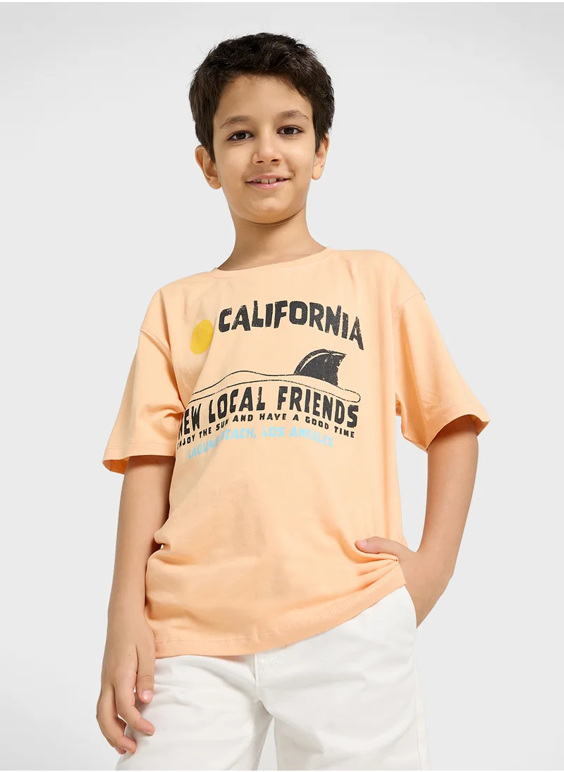 ريبلز مع نمشي BOYS DROP SHOULDER T-SHIRT