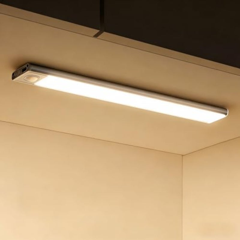 Under Cabinet Lighting, 3-Color Dimming LED Rechargeable Magnetic desk lamp, Wireless Under Counter Lights for Kitchen, Wardrobes' Slim Magnetic Closet Light 40cm - Image 1