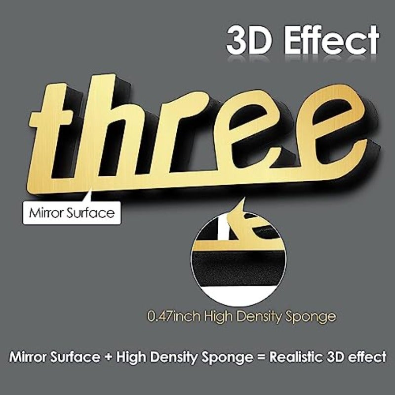 ALMEKAQUZ 3D DIY Wall ClockBig Size Wall Decorative Clocks Silent Non Ticking Movement Clocks for Living Room Bedroom Office Hotel Wall Decoration Gold - Image 4