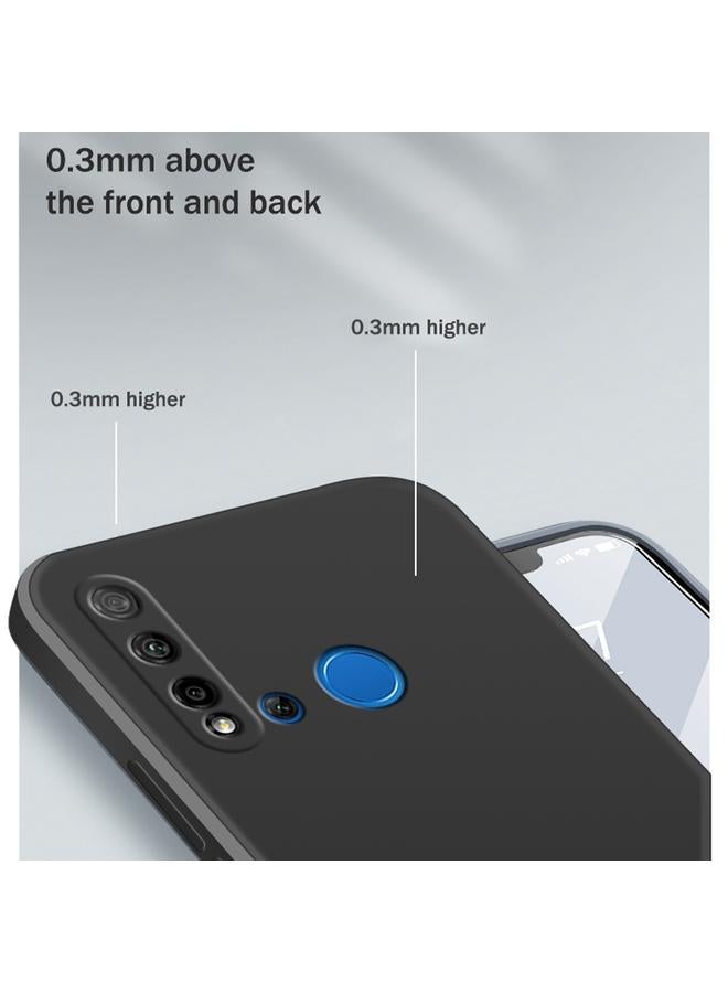 جرين تايجر جراب لهاتف Huawei nova 5i بلون سادة من السيليكون السائل المقلد مع حافة مستقيمة وغطاء حماية كامل مقاوم للسقوط - Image 4