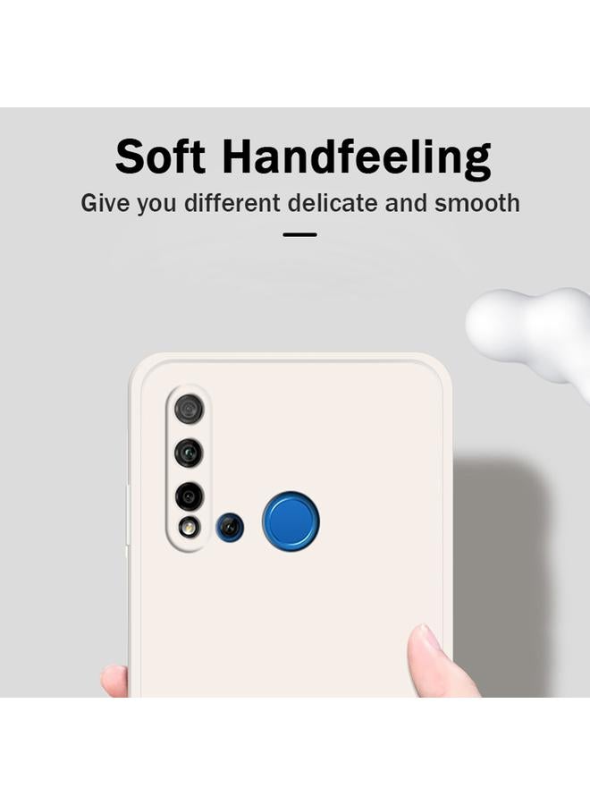 جرين تايجر جراب لهاتف Huawei nova 5i بلون سادة من السيليكون السائل المقلد مع حافة مستقيمة وغطاء حماية كامل مقاوم للسقوط - Image 2