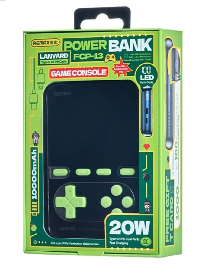 ريماكس بنك طاقة ريماكس FCP-13 فائق النحافة، سعة 10000 مللي أمبير/ساعة، بقوة 20 واط | شاحن محمول سريع الشحن، مزود بشاشة عرض وحزام لوحدة تحكم الألعاب - Image 2