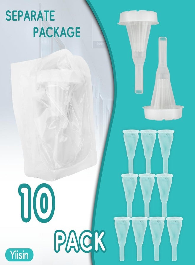Yiisin 10-Pack Silicone Condom Catheters for Men,Self-Sealing External Catheter Set,Disposable for Day and Night Use,Easy Drainage,No Backflow or Leakage(1.42in/36mm/Extra-Large Size) - Image 2