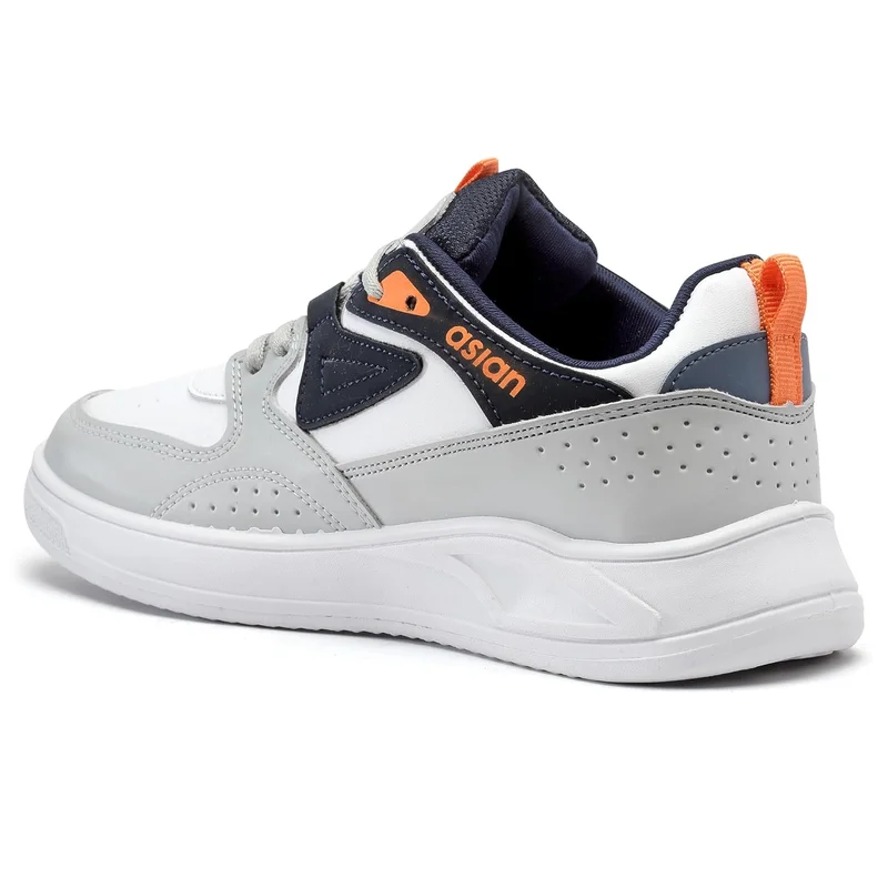 Asian Casual Sneakers for Men and Boys - White Navy Orange