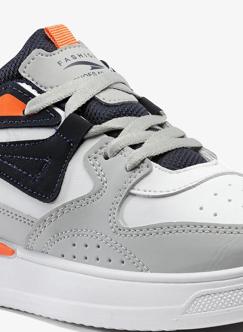 Asian  Casual Sneakers for Men and Boys - White Navy Orange for Men | Best Price UAE