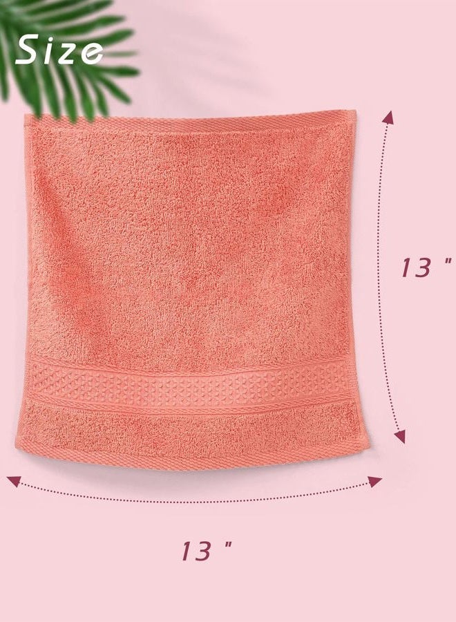 Cleanbear Face-Cloth Washcloths Set,100% Cotton, High Absorbent, 6-Pack 6 Colors, Size13 x13-deep Color - Image 4