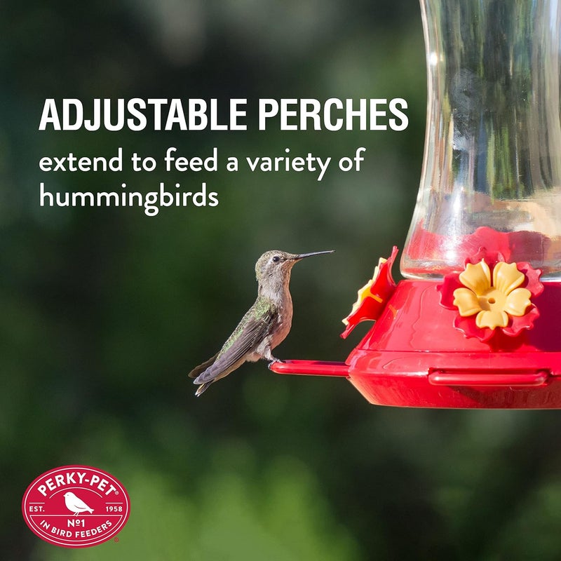 Perky-Pet 476-3 Adjustable Perch Glass Hummingbird Feeder - Image 3