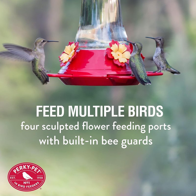Perky-Pet 476-3 Adjustable Perch Glass Hummingbird Feeder - Image 2