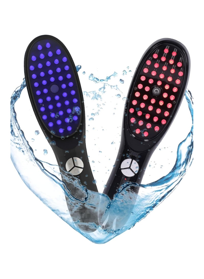 مشط تدليك فروة الرأس الكهربائي - جهاز تدليك الرأس بضوء LED - Image 1