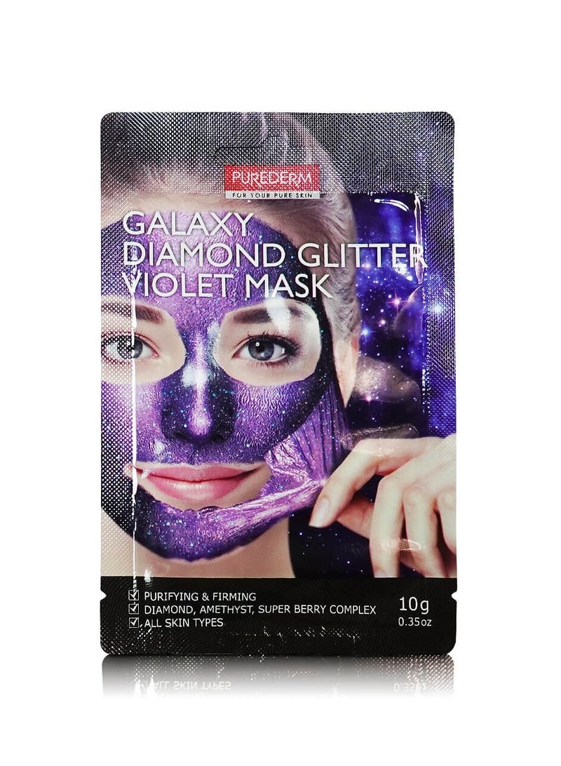 بيور ديرم Violet Galaxy Diamond Glitter Mask 10g