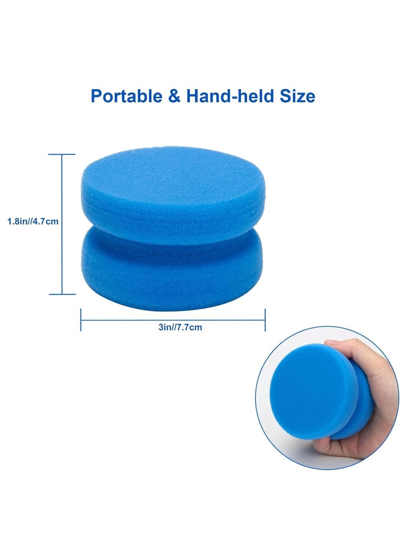 KASTWAVE Paint Sponge Applicator 6Pcs, Detail Painting Sponge Double-Side Art Craft Round Sponges for Car Waxing, Wall Repairing Kitchen Cleaning Sponges - Image 3
