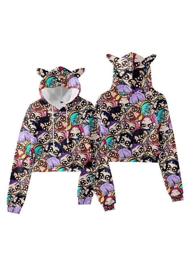 general K-POP: Demon Hunting Girl Group Printed Hoodie suitable for daily outings or styling making fans unable to put it down - Image 1