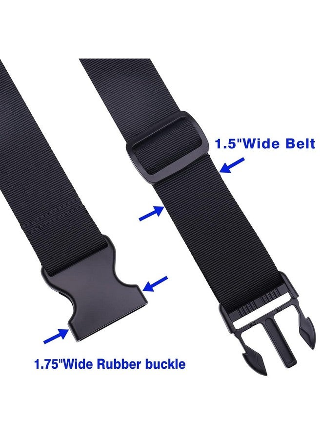 DHARMATMAJ Heavy Duty with Quick-Release Buckle Suitcase Safe Belt with Name Card Adjustable Buckle for Traveling Bags Bike (9.5ft 1.5"_Pack of 2 Pcs) - Image 3